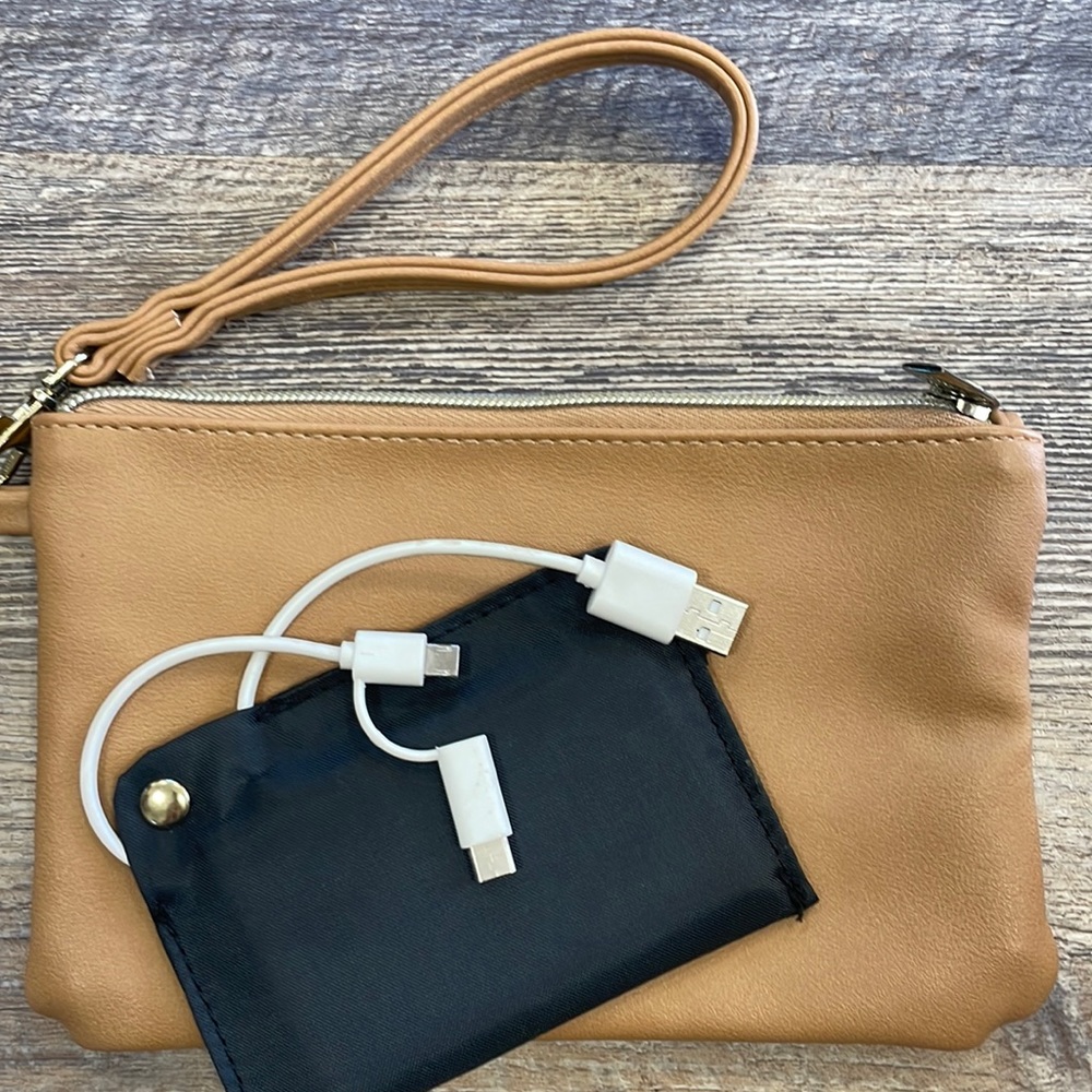 Banana Republic wristlet w/ phone battery charger